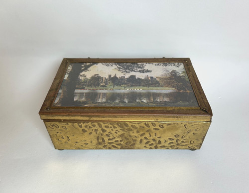 Brass picture lid box - lid,
