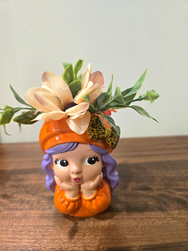 Plaster girl figurine - girl, figurine,