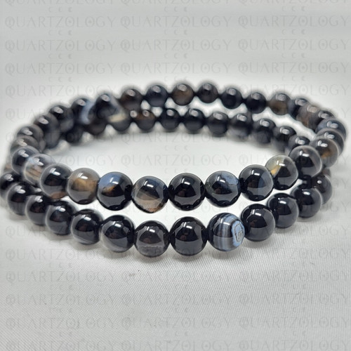 Two black onyx healing chakra - onyx,