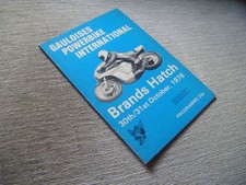 Gauloises Powerbike International Programme  Brands Hatch  October 1976
