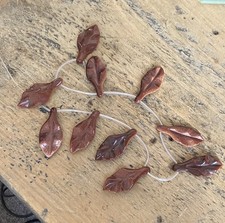 10 Goldstone  ~ leaf Pendant ~