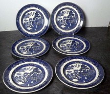 6 x Johnson Bros  Blue & White