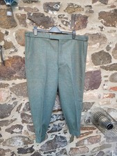 Vintage unbranded tweed khaki green blue check shooting breeks 42