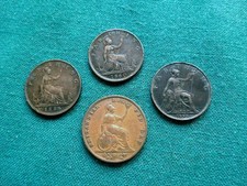 Four VICTORIAN Farthings  please read description