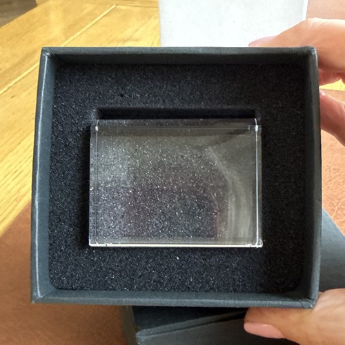 Crystal clear glass cuboid - crystal,