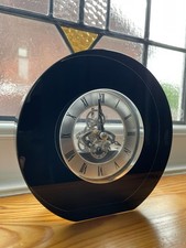 Dartington Crystal Black Mantel Clock