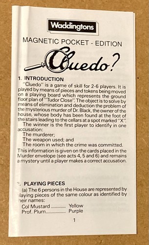 1989 waddingtons cluedo - 1989,