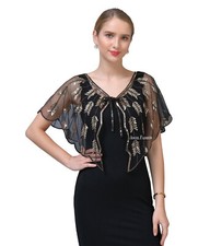 Lady Retro Sequin Beaded Shawl