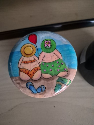 Hand painted cartoon - painted, postcard