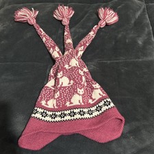 Vintage Nordic Ski Hat Pink