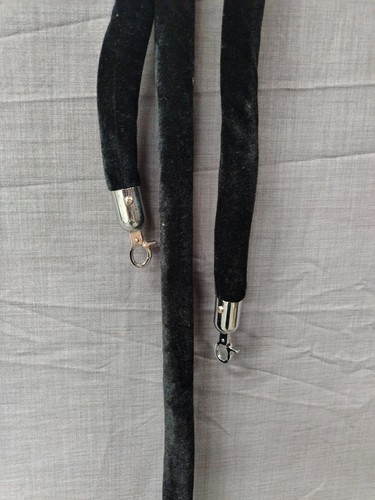 Black velvet barrier - velvet, ropes