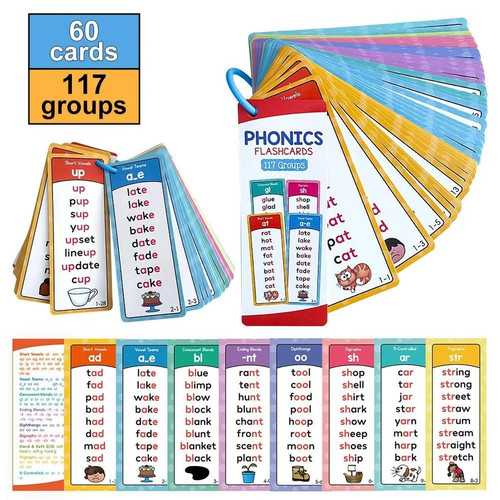 60pcs english phonics - english, flash