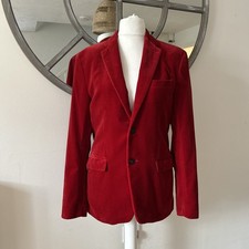 Zara Man Red Velvet Blazer Jacket Tuxedo Men Dinner Evening Tux - Size Eur 50