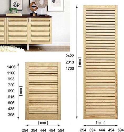 Wooden louvered door - wooden,