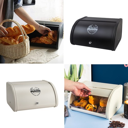 Large metal bread bin - large,
