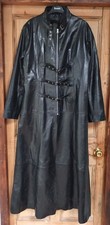 Woodland Leather  Long Coat  Size UK 20  Black  Goth  Steampunk