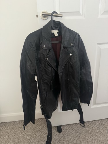 Black leather jacket size - size, 14