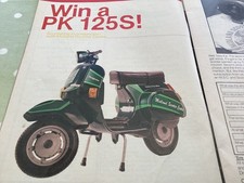 VESPA PK125S SCOOTER / MOTORCYCLE ADVERTISEMENT ARTICLE. Last one