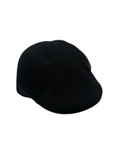 Kangol Black Embroidered Logo Seamless Side 507 Black Flat Cap - L/XL