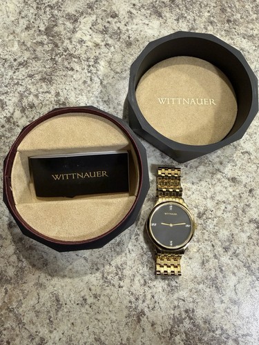 Wittnauer black dial - black, diamond
