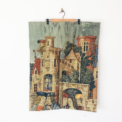 Vintage french woven tapestry - vintage,