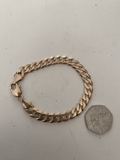 9ct Solid Gold Curb Bracelet