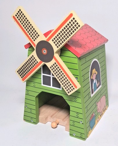 Bigjigs wooden windmill tunnel - wooden,