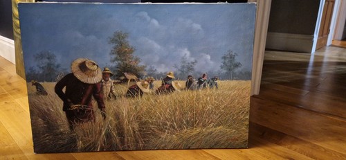Vintage large painting canvas - vintage,