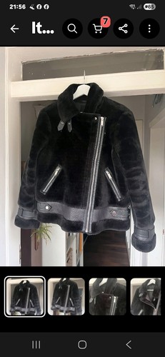 River island black faux - black, fur