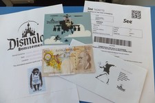 Banksy signed tenner &