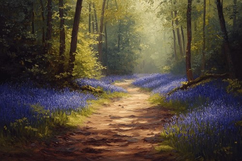 Bluebell woodland forest - bluebell,