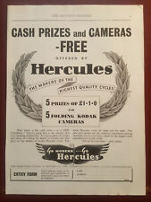 Hercules Cycles - Competition - 1930's Magazine Advert #B8016