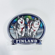 Northern Europe Finland Aurora borealis Helsinki Husky Fridge Magnets