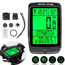 Waterproof Digital LCD Cycle Computer Bicycle Bike Odometer Speedometer Cycling