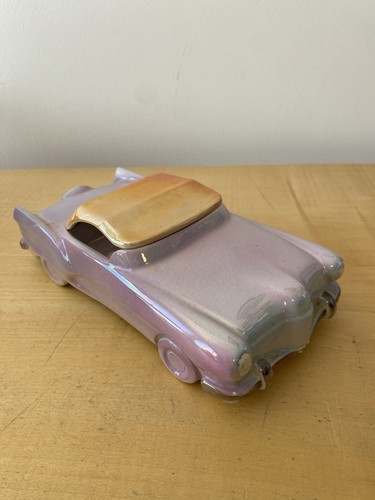 Vintage ceramic pink cadillac - vintage,