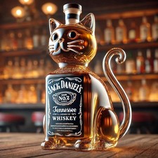 Little Cat Whiskey Bottle Unique Animal Glass Whiskey Bottle Decanter Decoration