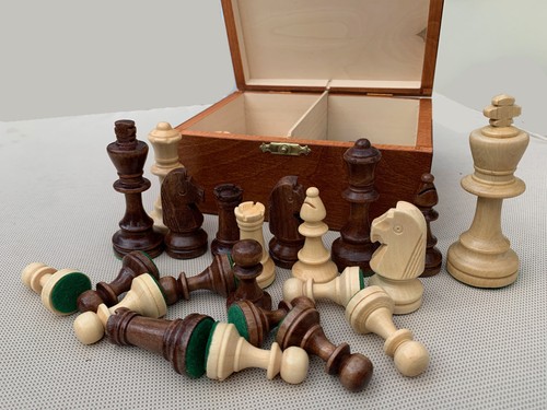 Wooden chess storage box