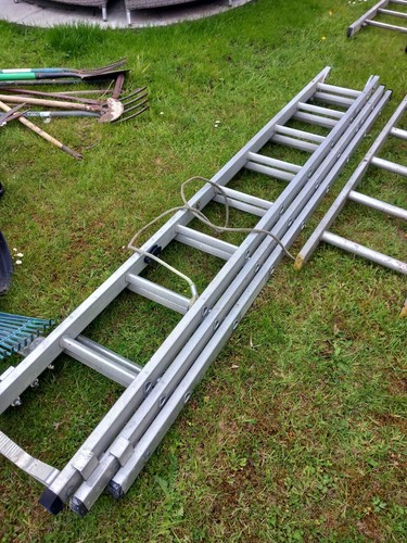 Aluminium triple ladders - aluminium,