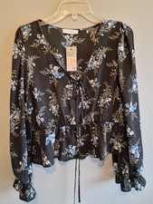 Black Floral Primark Short