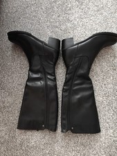 Ladies Knee Length Black Leather Boots Size EU41/UK8 Excellent Condition 