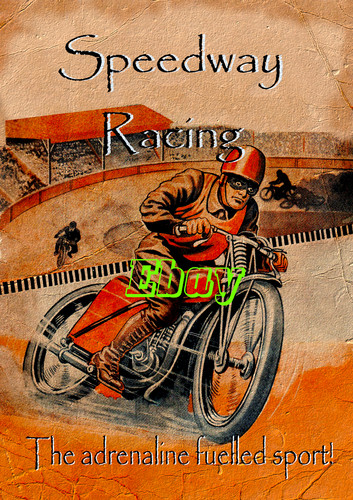 Speedway racing retro style - speedway,
