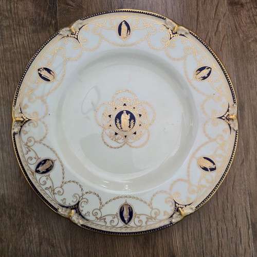Antique wedgwood plate gilt - antique,