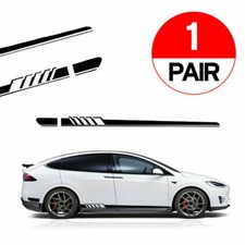 2pcs Racing Sport Side Fender Skirt Stripe Vinyl Decal Sticker Car Accessories