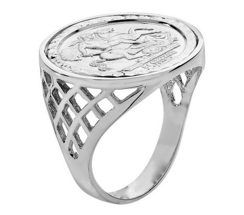 Sterling silver george coin - silver, st