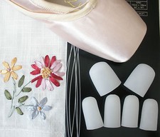 Ballet dance pointe shoe or street shoe soft gel toe protection sock - New