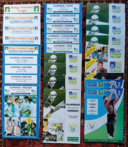 1987 1999 glamorgan cricket - -,