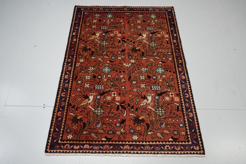 Vintage handmade wool - rug, tree