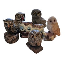 Lot of 6 Resin Owl Figurines