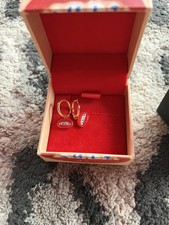 SELETTI Red Lips Gold Hoop
