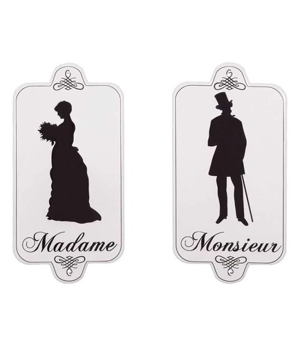 Toilet door signs - door, metal